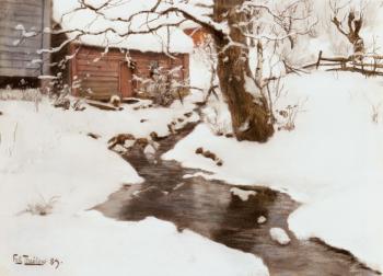 Frits Thaulow : Winter on the Isle of Stord